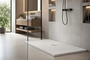Transforma tu baño eligiendo un plato de ducha duradero y antideslizante. Elige entre cerámica, acrílico y resina según tu presupuesto y estilo.